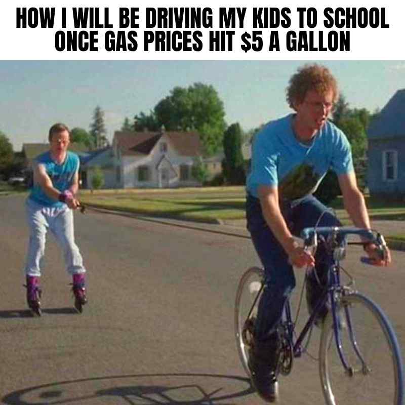 Driving thwe kids to school with high gas prices